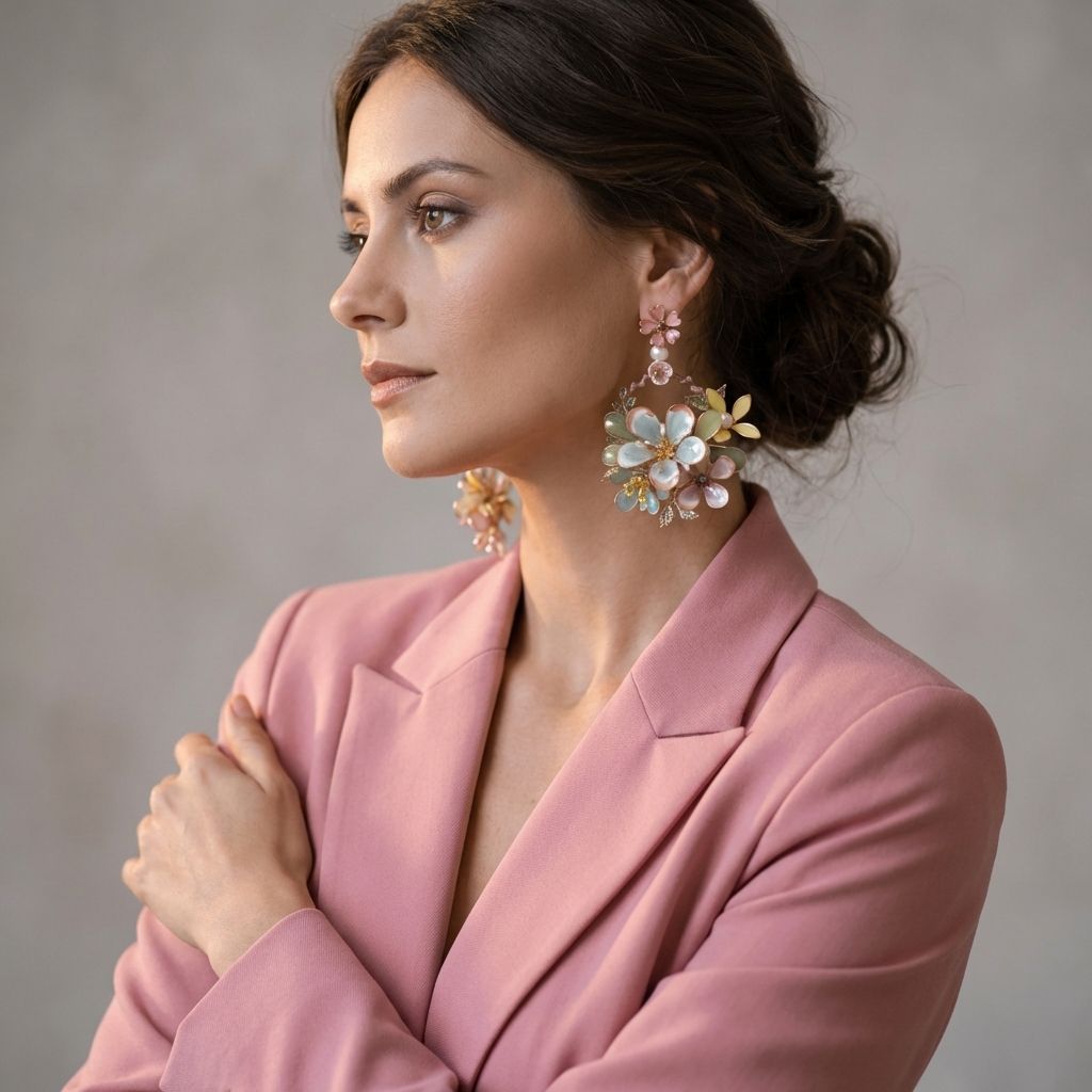 Handmade resin flower earrings in sky blue, pink, and multicolor beads; lightweight floral jewelry for haldi or mehndi.