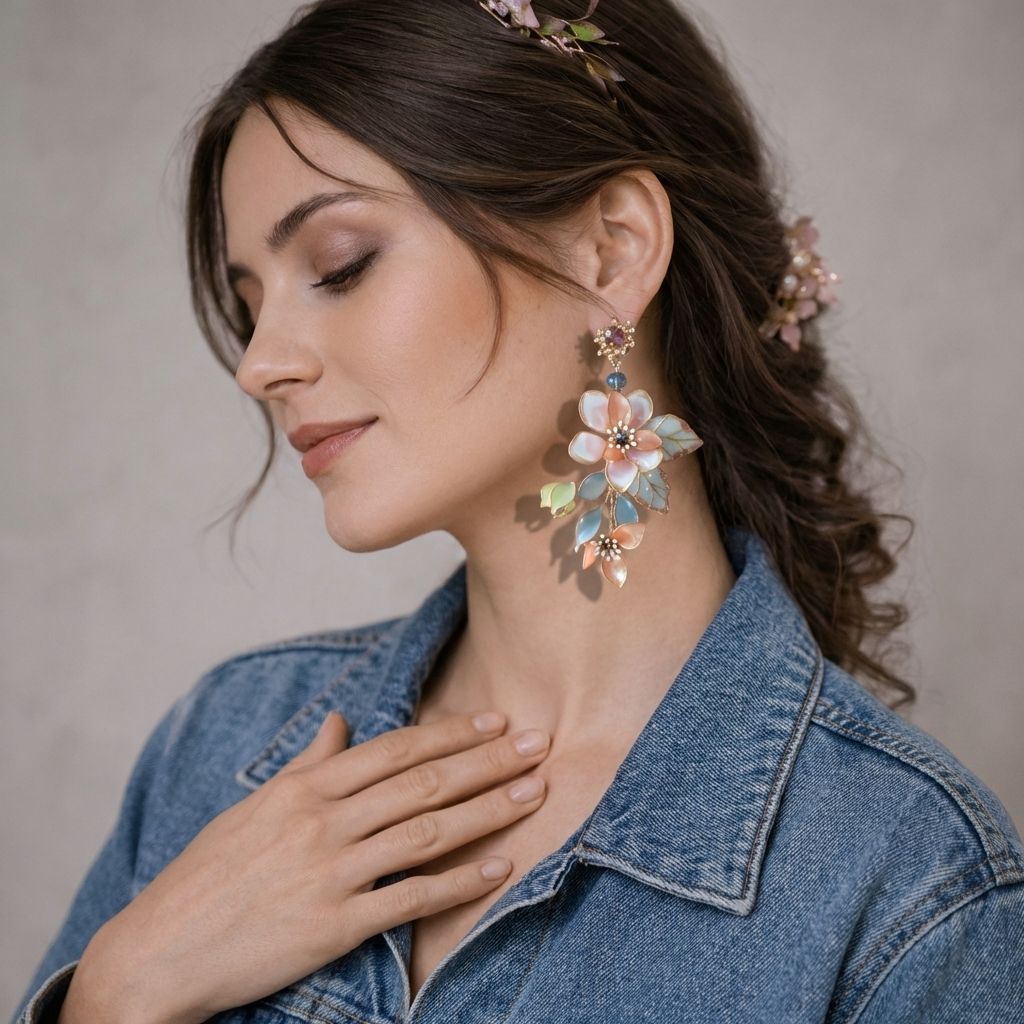 Handmade resin earrings with real flowers, white and sky blue floral drop design, lightweight and elegant for Haldi events