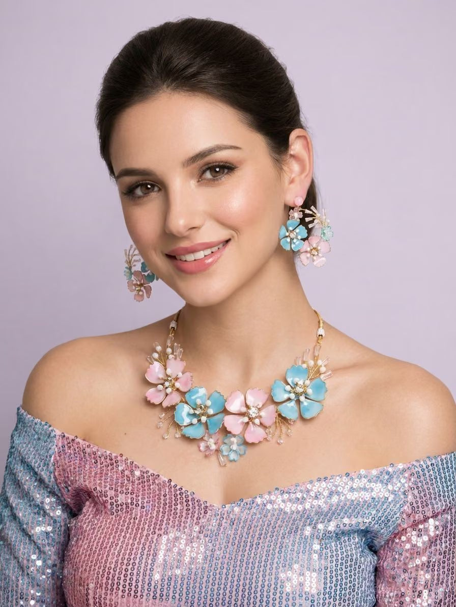Delena Necklace & Earrings Set