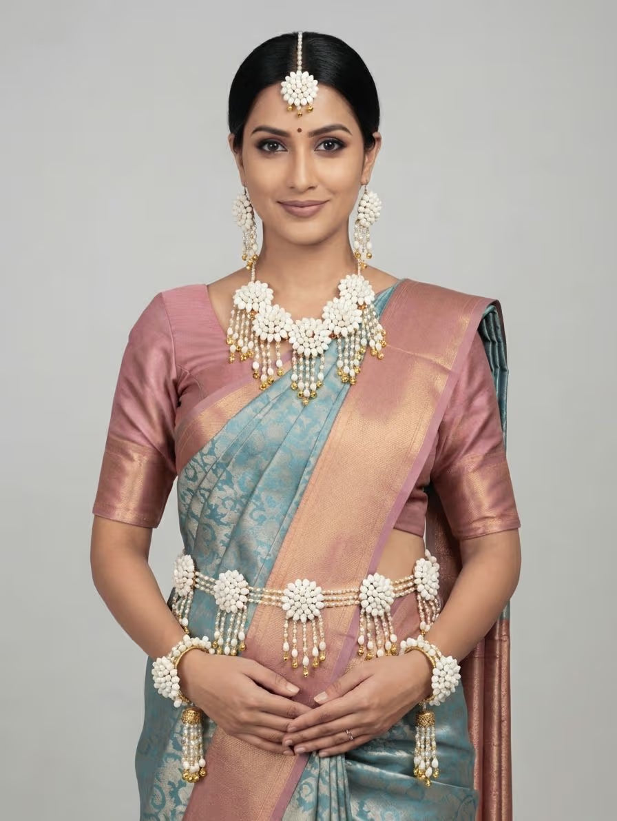 Enchanting Mogra Flower Jewellery Set for Baby Shower
