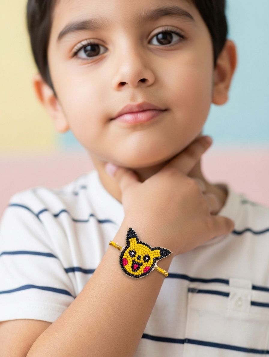 Handcrafted Pikachu Rakhi 2024 & Vibrant Raksha Bandhan