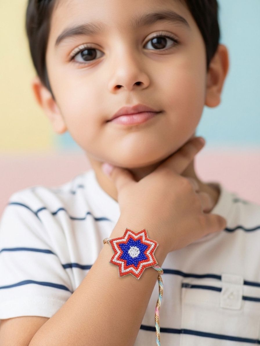 Captain America Kids Rakhi: 2025 R.Bandhan, Adjustable