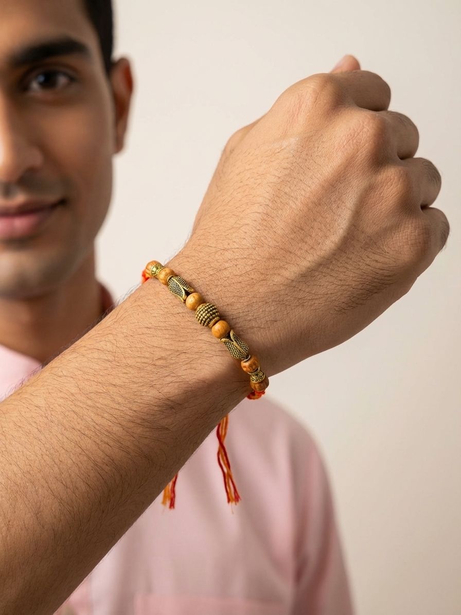 Handmade Rakhi Online Duo Set – Traditional Oxidized Design for Rakhi 2026