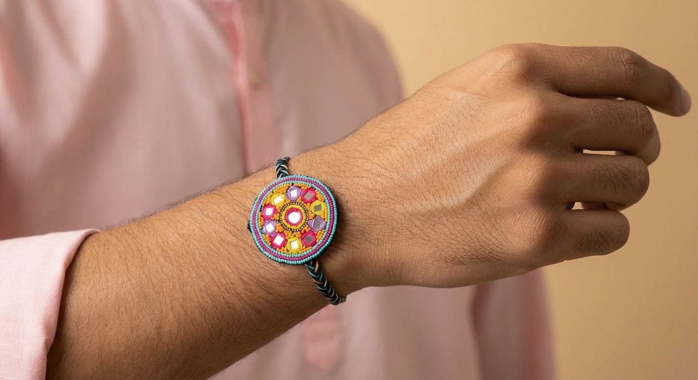 Handmade Multi-Color Beaded Rakhi Gift for Brother – Rakhi 2026
