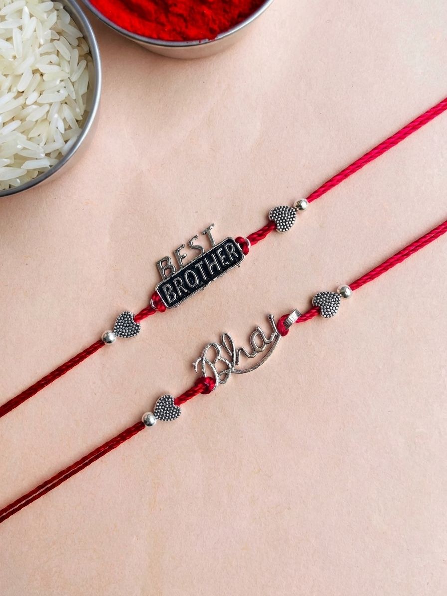 Handmade Oxidised Silver Rakhi 2026 Set for Brothers