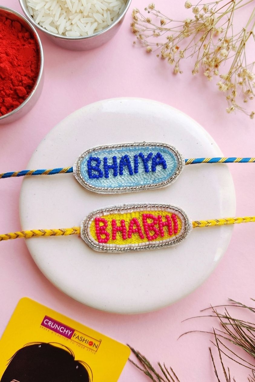 Handmade Bhaiya Bhabhi Rakhi Set | Rakhi 2026 for Couples