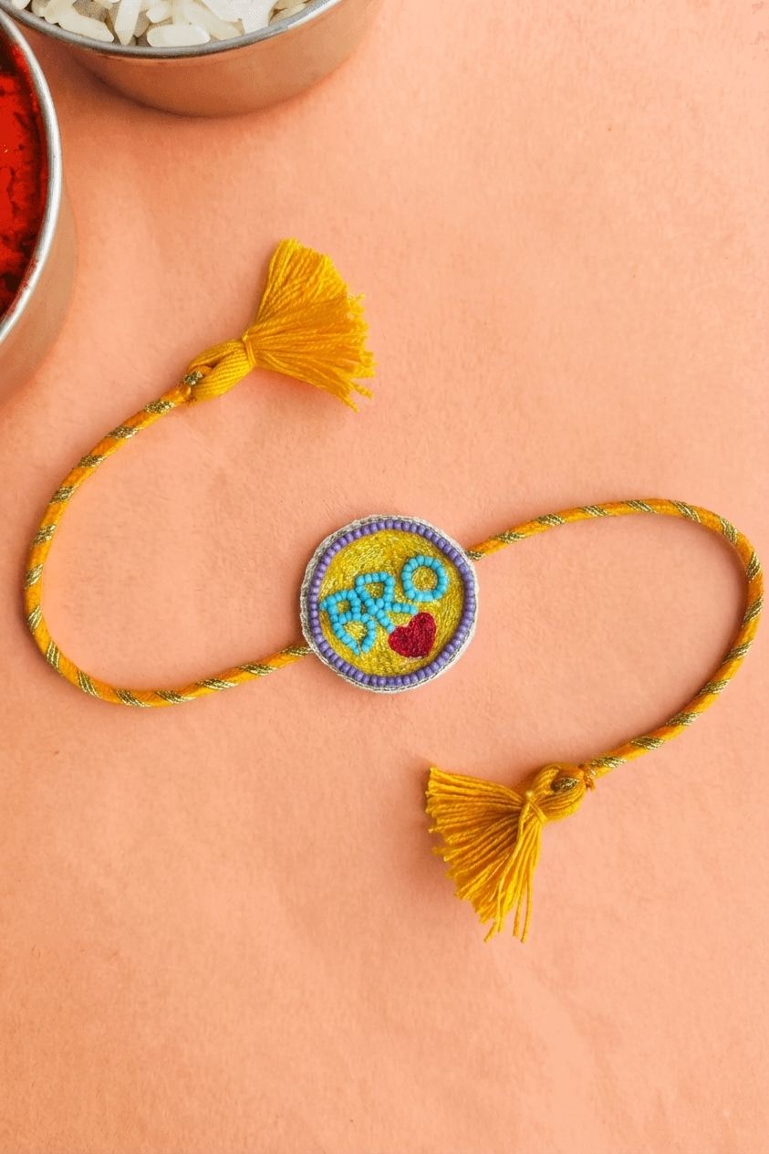 Handmade Rakhi 2026 – Vibrant Beaded Bracelet for Brothers, Adjustable Fit