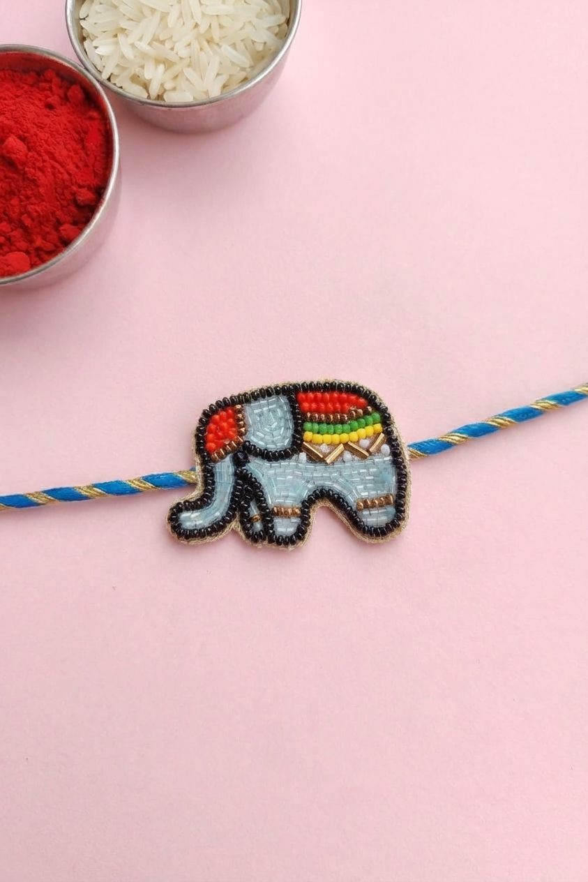 Handmade Elephant Rakhi for Brother – Cute Kids Rakhi 2026