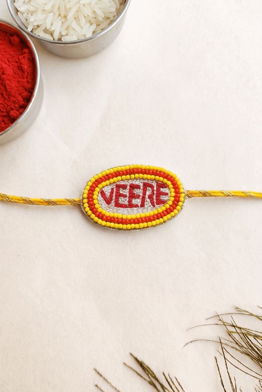 Veere Handmade Rakhi for Brother – Vibrant Beaded Kids Rakhi 2026