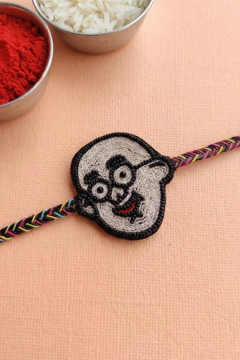 Patlu Handmade Beaded Rakhi for Kids Spinner Band 2026