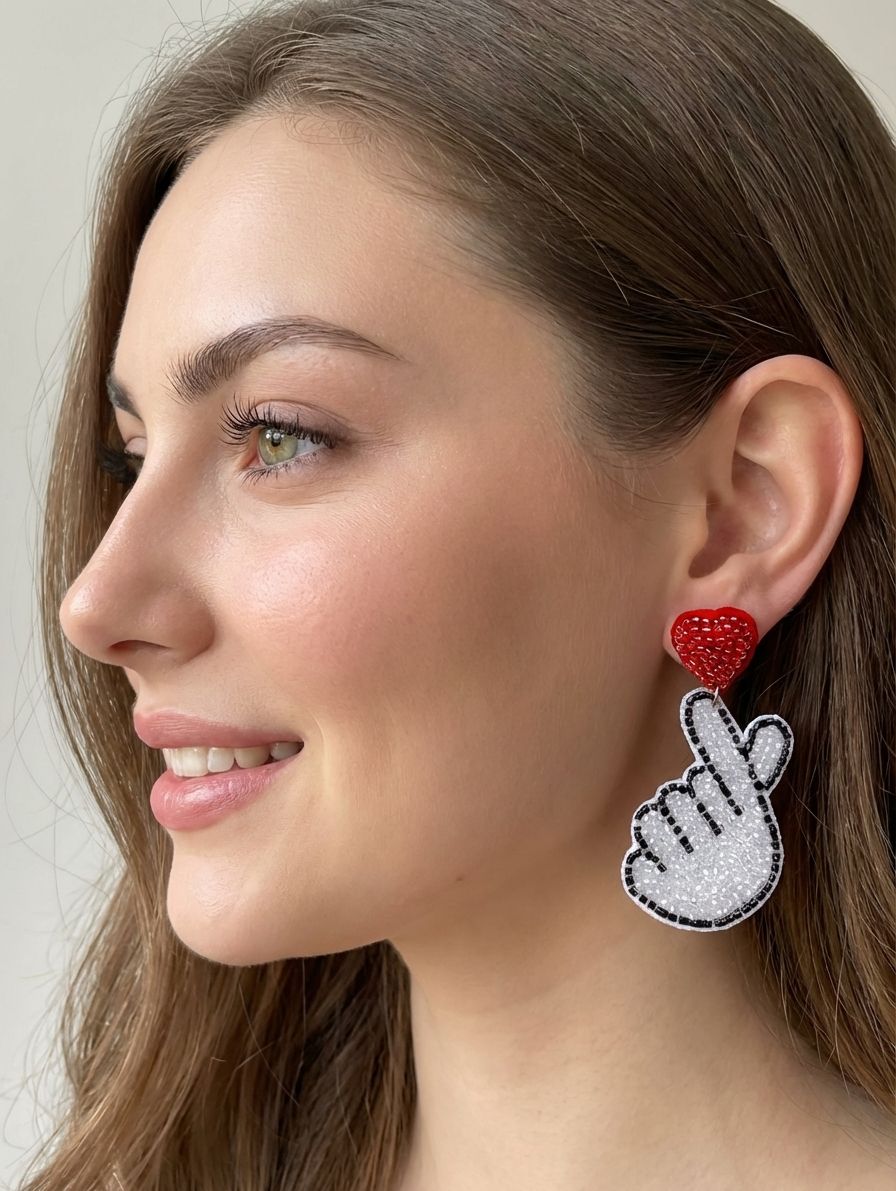 Beaded Korean Heart Earrings: Your Perfect Valentine's Day Gift