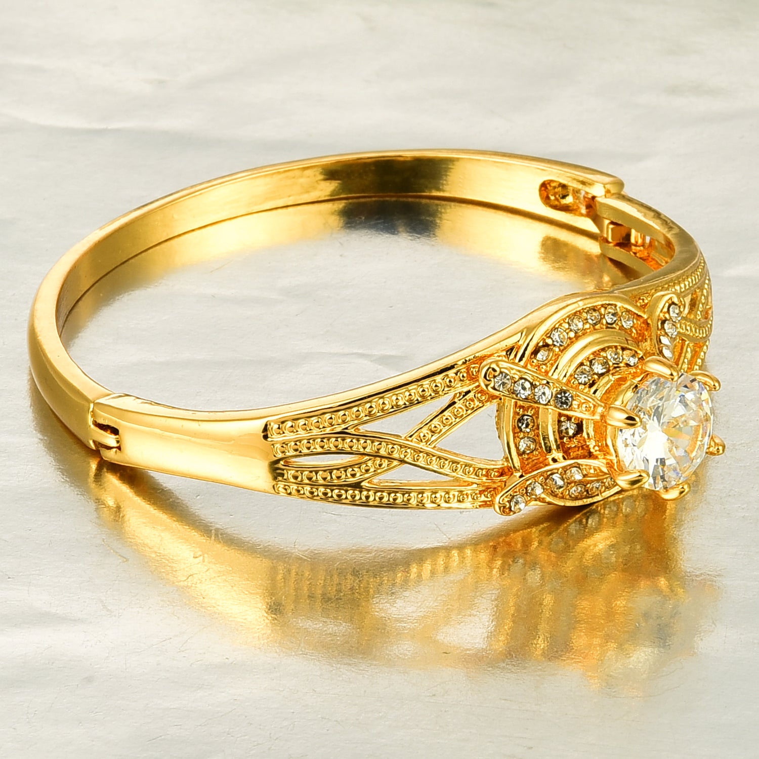 Traditional Gold Plated Crystal Bracelet