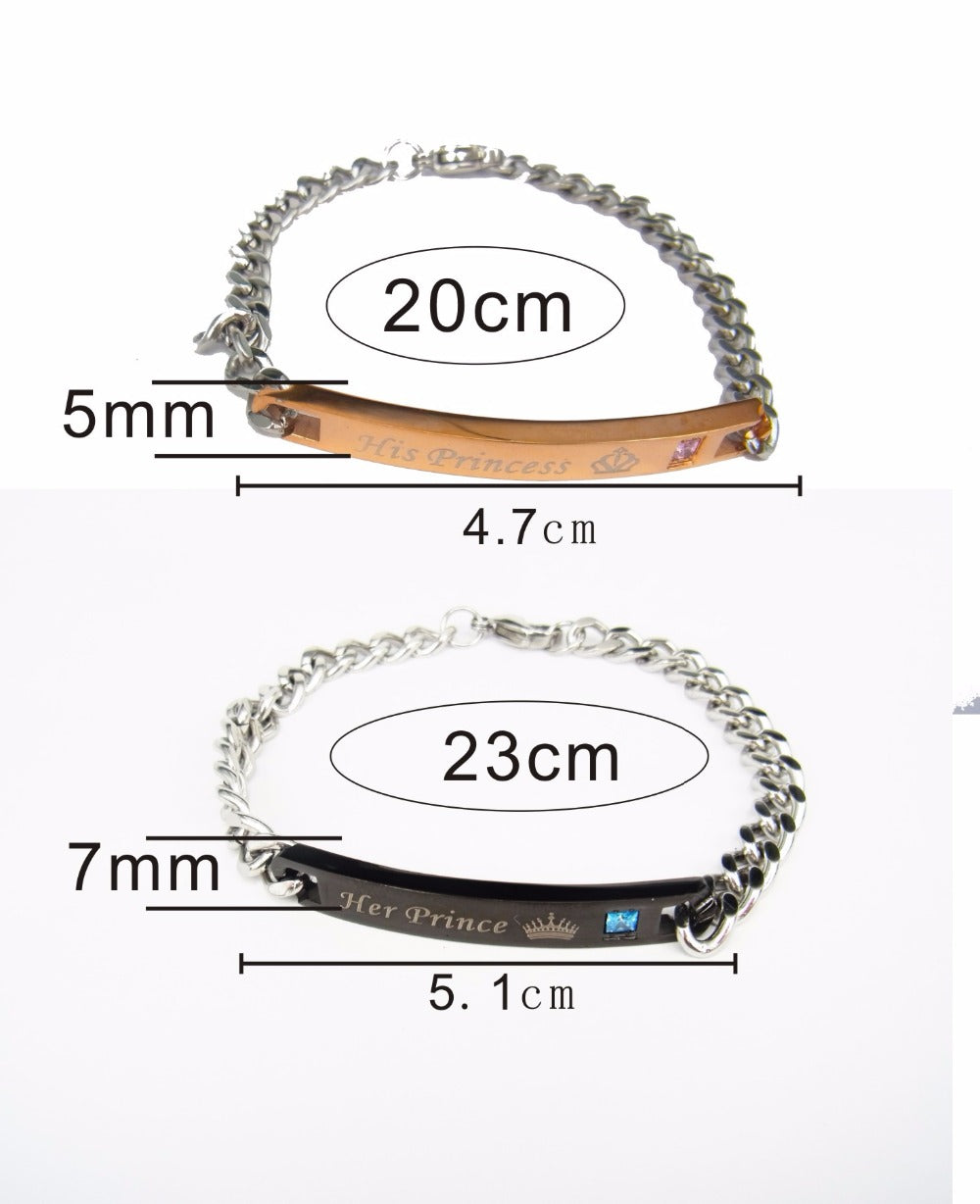 Metal Crystal Titanium Bracelet