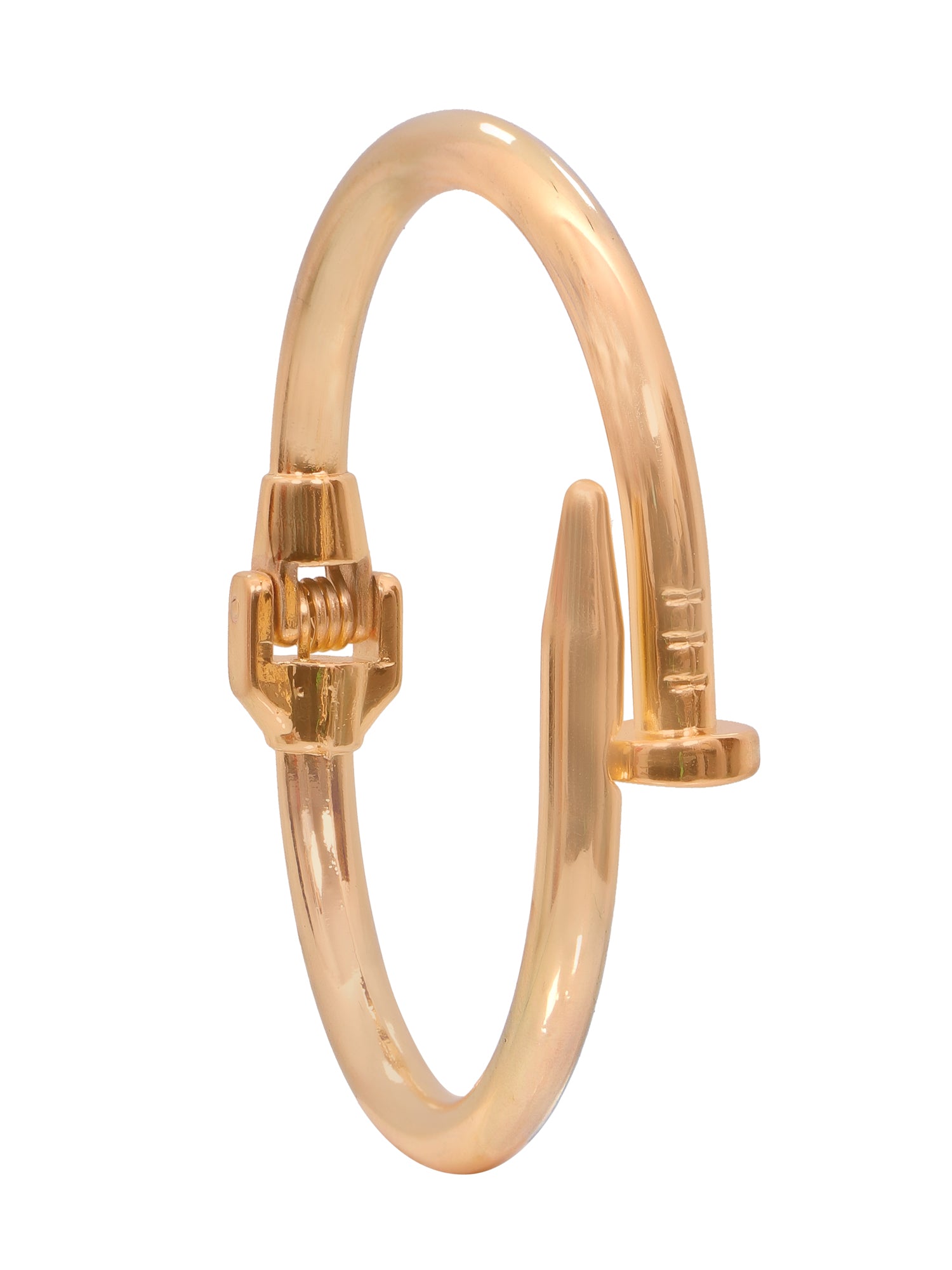 Gold Plated Luxury Screw Design Cuff Open Bracelets for Women Valentine's Day