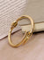 Gold Plated Luxury Screw Design Cuff Open Bracelets for Women Valentine's Day