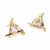 Zircon Studded Triangle Stud Earrings