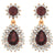 Asymmetric Brown Crystal Drop Earrings