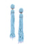 Aqua Beaded Tassel Earrings for WOmen