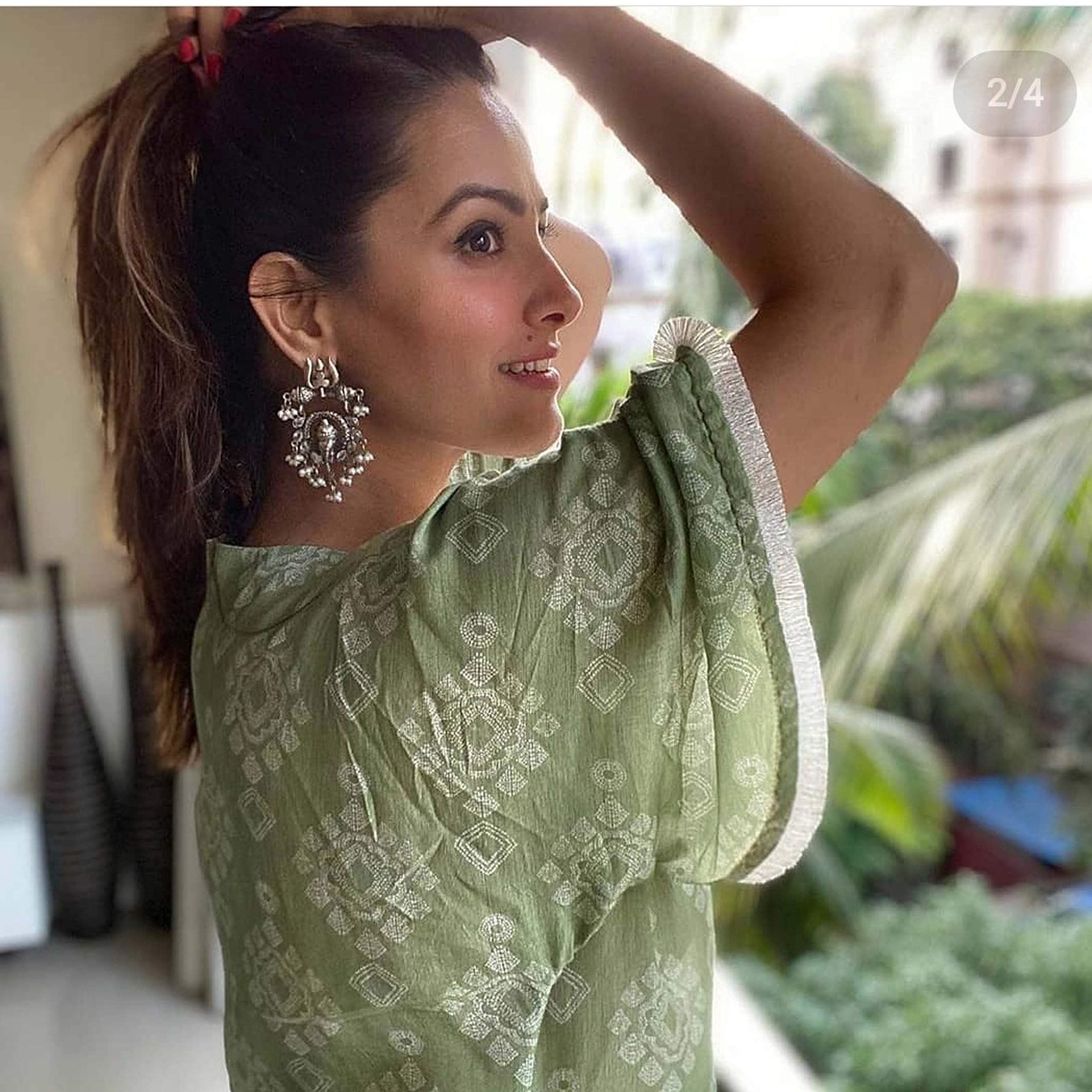 Oxidised Silver Trisul Drop Earrings CFE1294