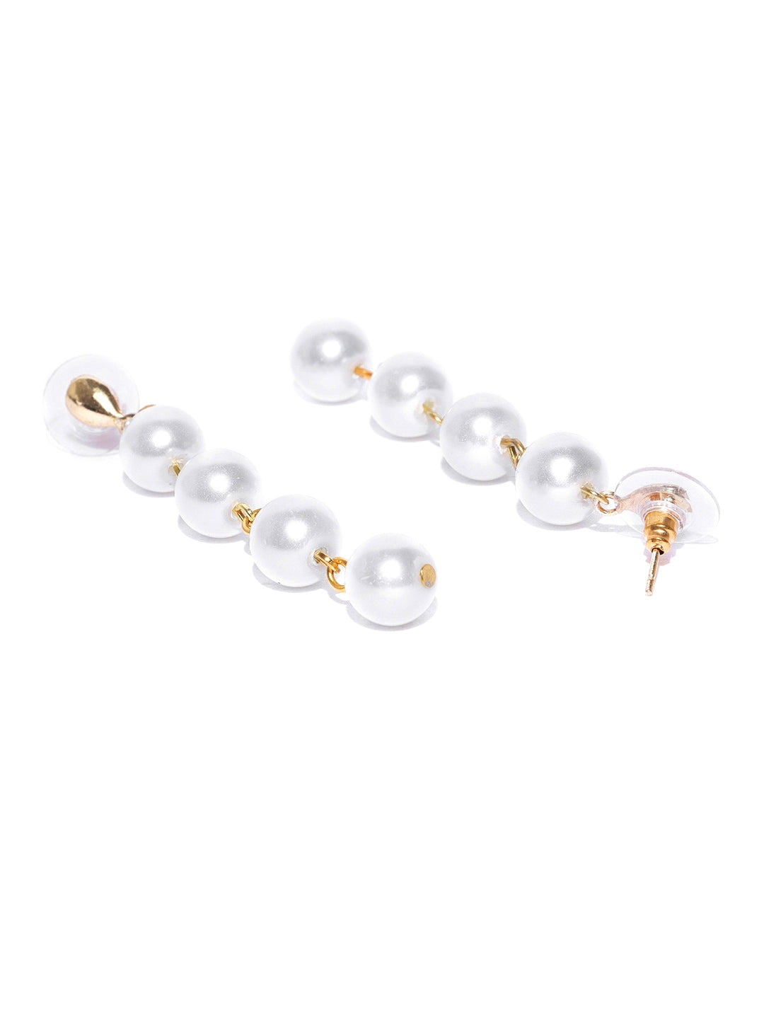 Contemporary Gold Plated Pearl Danglers  Earrings for Women and Girls