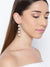 White Pearl Gold-Toned Dangler Earring