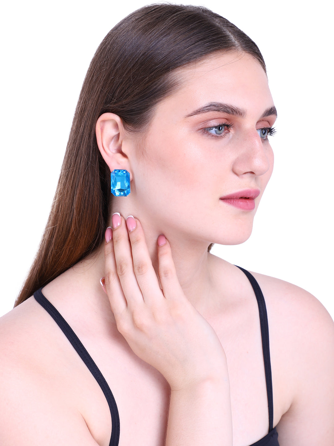 Elegant Solitaire Crystal Stud Earrings