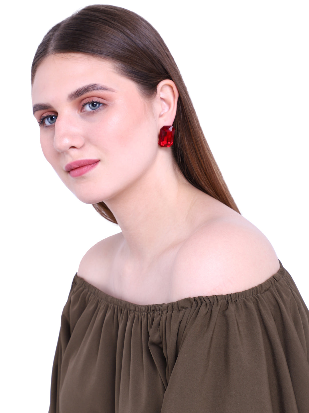 Elegant Solitaire Crystal Stud Earrings