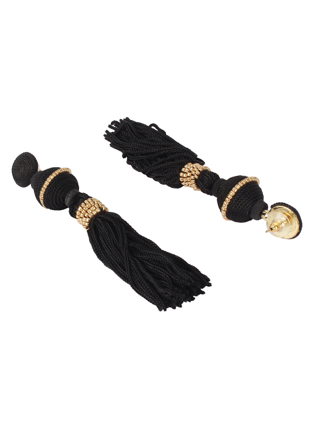 Stylish Black Handmade Tassel Earrings for Fashionista Women and Girls
