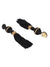 Black Handmade Tassel Earrings