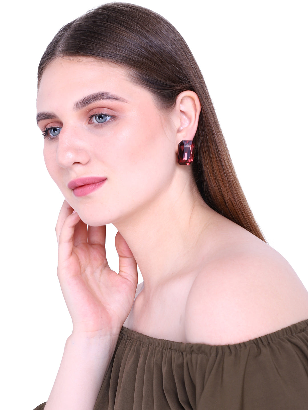 Elegant Solitaire Crystal Stud Earrings