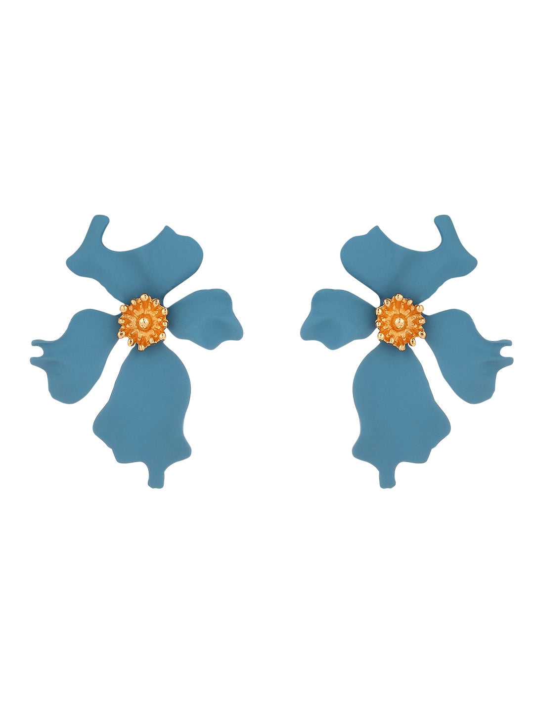Lia Flower Stud Earrings-Statement enameled Flower Earrings for Women