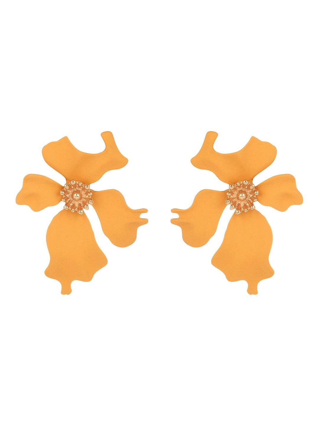 Lia Flower Stud Earrings-Statement enameled Flower Earrings for Women
