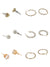 Ani Studs And Hoops Combo- Crunchy Fashion Gold- Toned Classic Studs Hoop Earrings COmbo- Pack of 6
