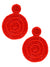 Boho Beaded Red Handcrafted Drop Earrings