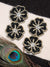 Black White Bohemian Handmade Drop Earrings