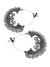 Oxidized  German Silver Chandwali Multi Color Dangler Earring CFE1640