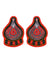 Red-Black Handmade Beaded Earrings CFE1657