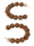 Crunchy Fashion Designer Gold-Plated Brown Beaded Balls Big Hoop Earrings CFE1672