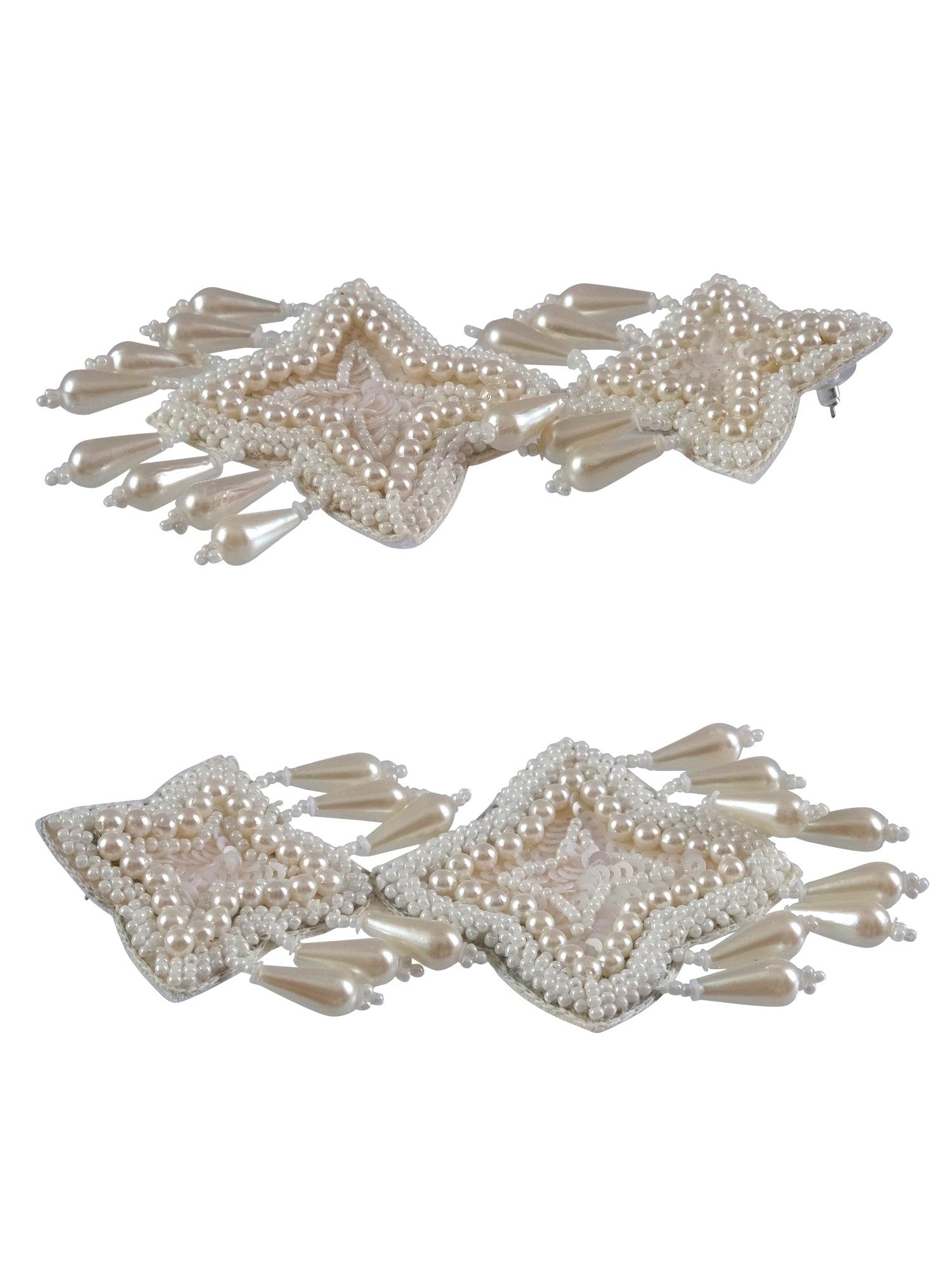 Starlit Aura: Stella Beads Studded Handcrafted Drop Earrings for Traditional & Contemporary Outfits
