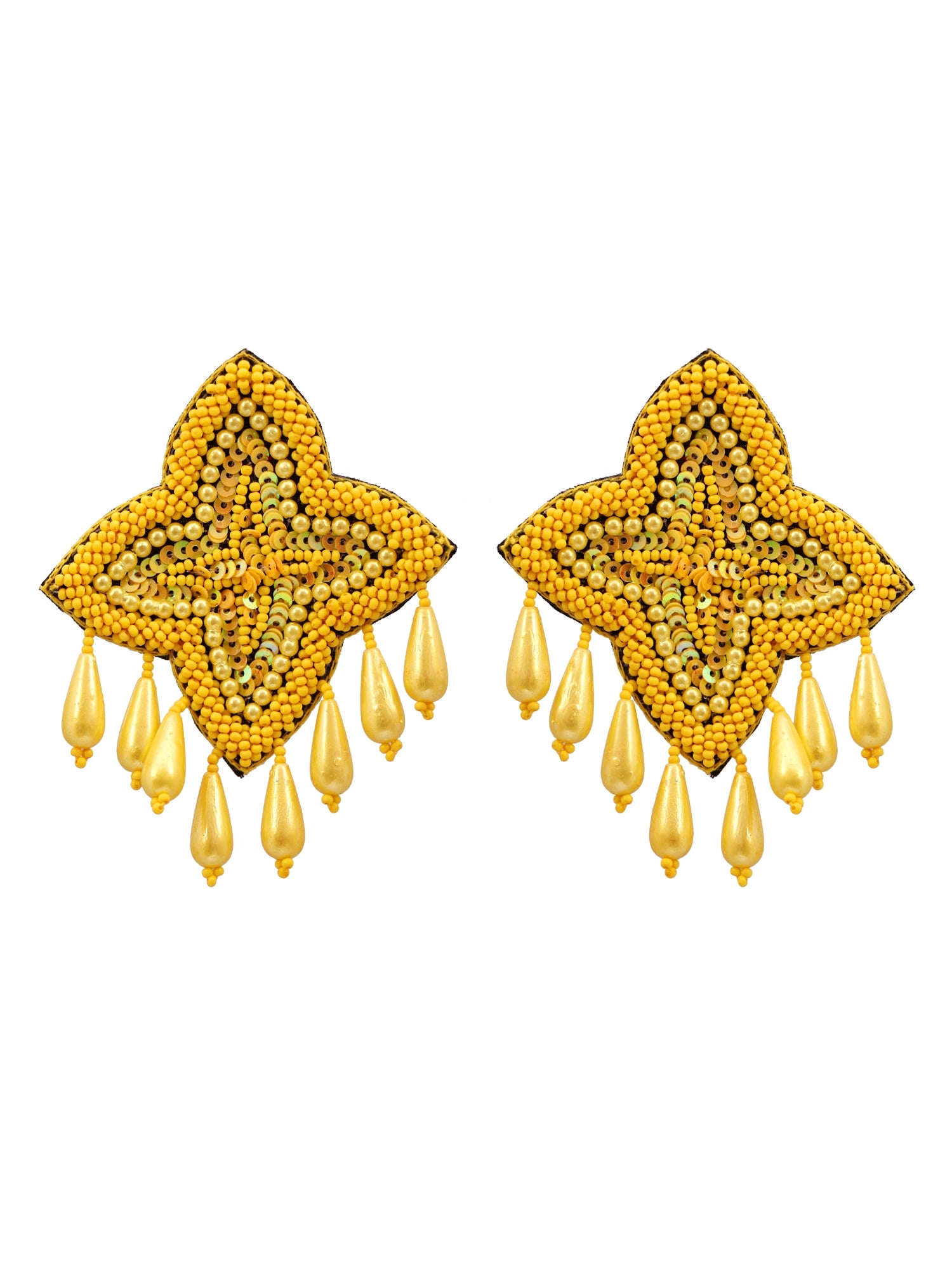 Stella Boho Beaded Stud Earrings- Handmade Statement Stud Earrings for Women