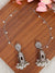 Moksha Jhumka- Traditional Oxidised Silver Temple Chain Jhumki Earrings
