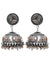 Falak Oxidised Silver Jhumka Earrings for Girls and Women- Boho Fashion Kundan Studded Jhumka Earrings for Girls