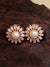 Swadev Rose Gold Plated AD Studded Floral Stud Earrings for Women