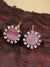 SwaDev Gold Plated Pink AD Studded Stud Earring for Girls
