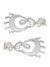 Crunchy Fashion Silver-Plated American Diamond Cocktail Earrings CFE1726