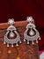 Crunchy Fashion Silver-Plated American Diamond Cocktail Earrings CFE1726