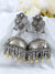 Oxidised Silver Traditional Banjara Jhumka Earrings for Girls & Women