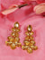 Crunchy Fashion Indo Western Pink Statement Crystal Dangler Earrings