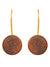 Crunchy Fashion Gold-Plated Druzy Stone Dangler Earrings