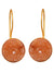 Crunchy Fashion Gold-Plated Druzy Stone Dangler Earrings